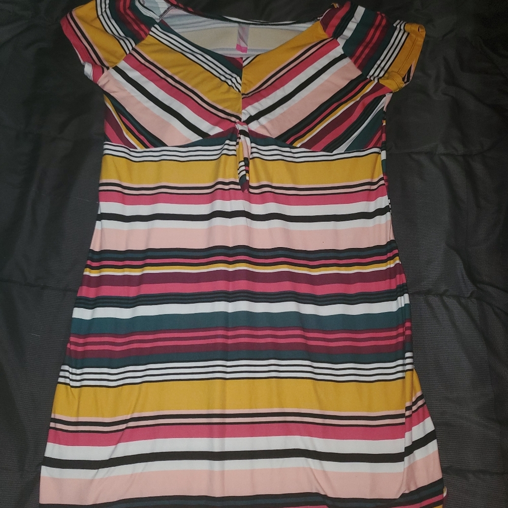 No Boundaries Junior Size 21 Multi-Striped Dress